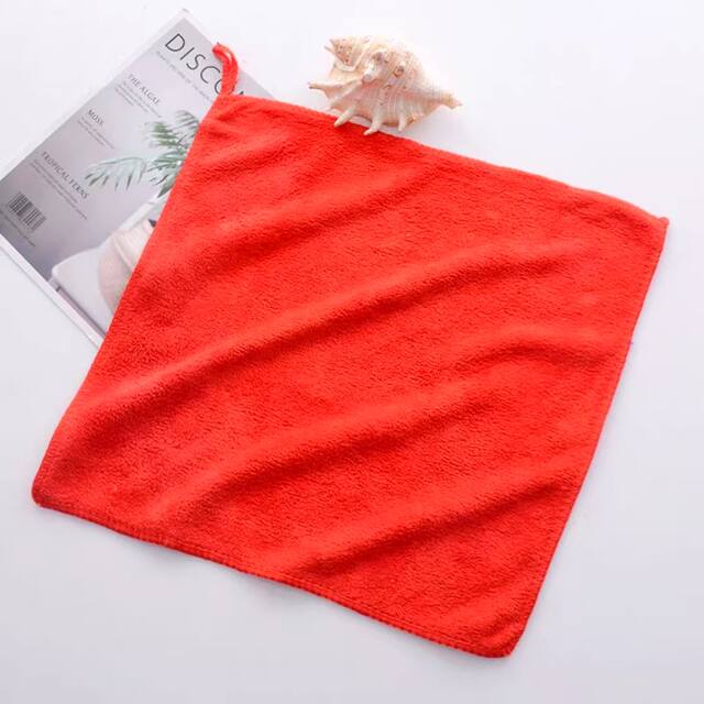 Kitchen, hotel and restaurant rags absorb water and do not shed lint