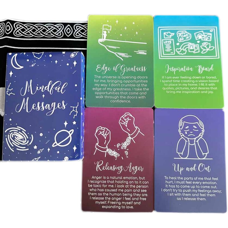 正念信息神谕卡Mindful Messages Cards英文卡牌游戏