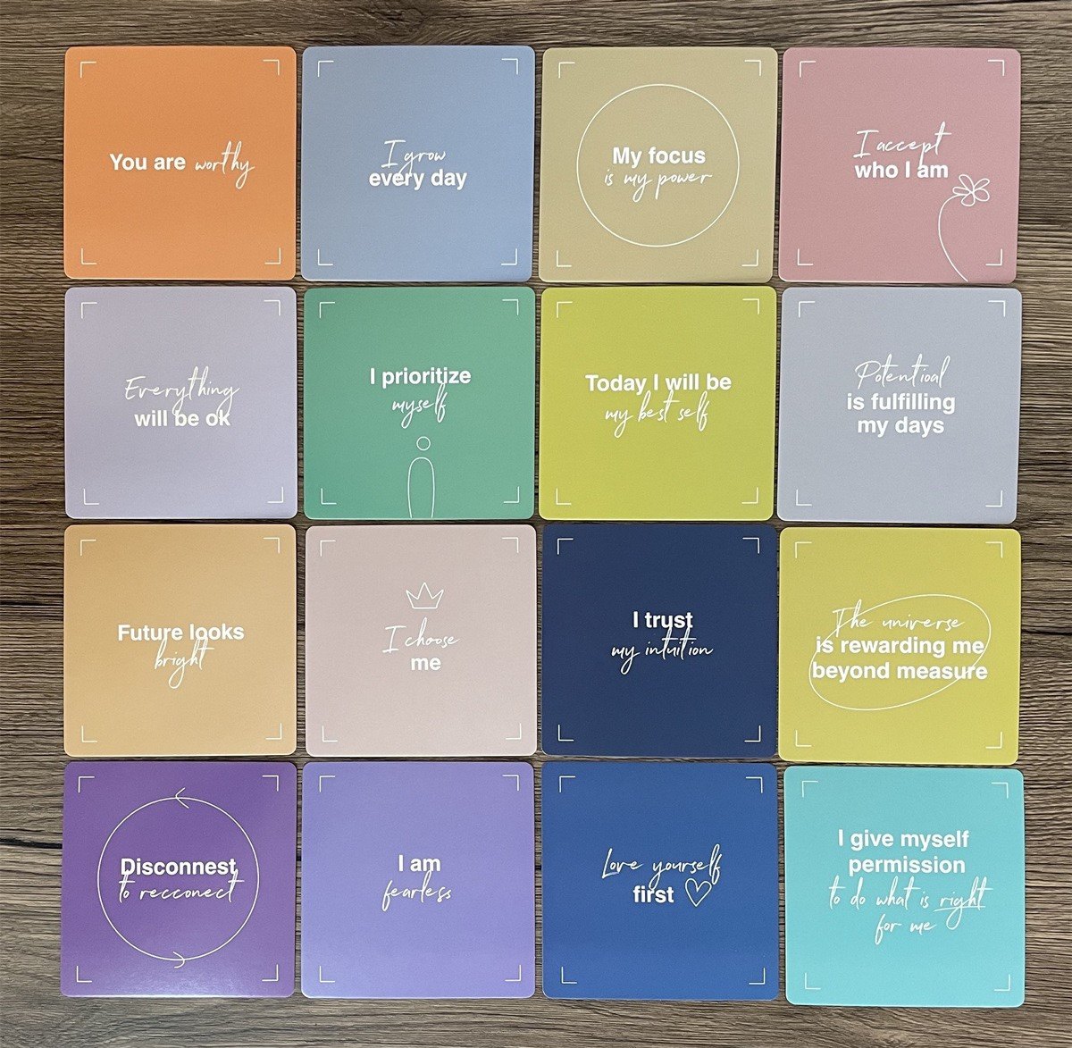 日常鼓励卡片 Daily Inspiration Cards英文激励肯定卡60张白卡纸