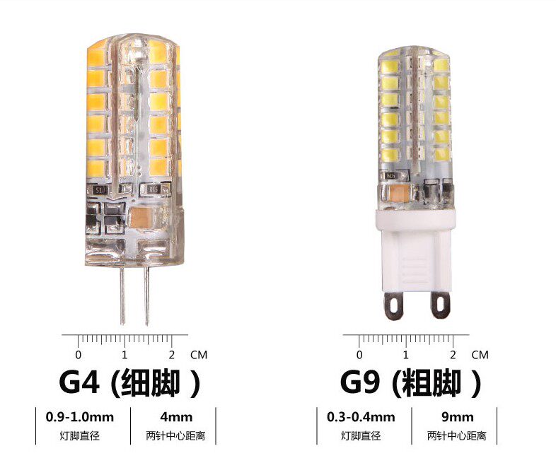 G4 G9三色变光LED灯珠插脚节能小灯泡高亮家用照明水晶玉米插泡_虎窝淘
