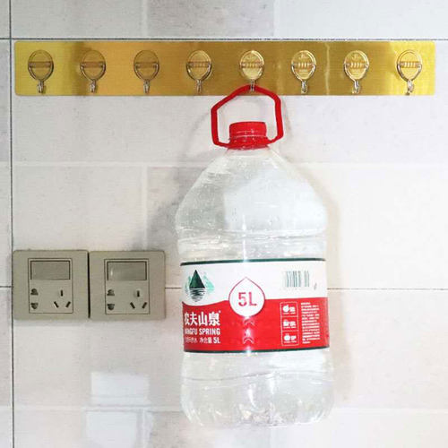 挂钩一连排8钩长条强力无痕粘胶墙壁挂墙上吸盘浴室免打孔承重强 - 图2