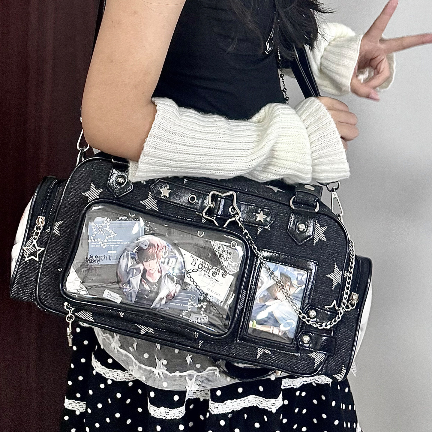 漫境优品原创痛包娃包透明女日常斜跨小食量学生卡包【方糖星匣】,淘宝优惠券,粉丝福利购,淘宝优惠卷