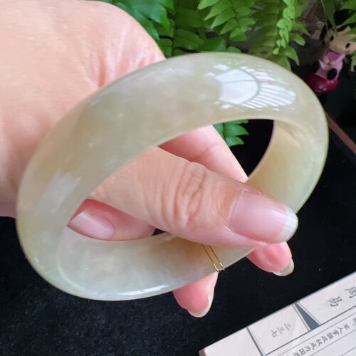 贵妃58圈口缅甸天然A货老种翡翠手镯玉镯子平洲直供编号094D0703E - 图3