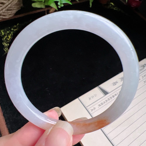 圆条52圈口缅甸天然A货老坑种玉镯平洲翡翠手镯精选编号046D0405E - 图2