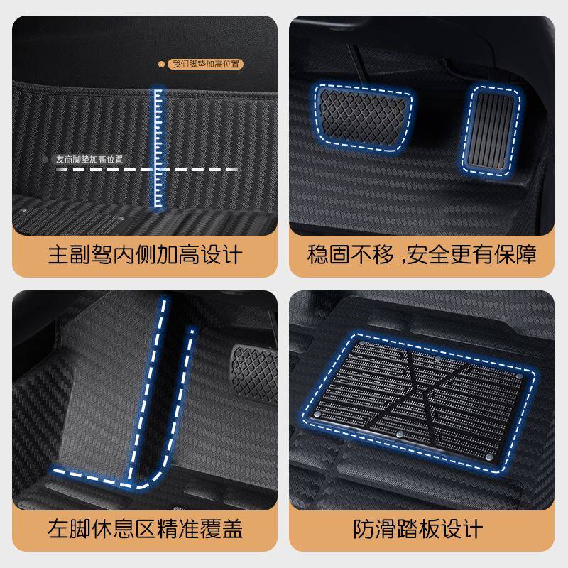 专用全包围脚垫比亚迪F3/E5/F0/F6/F3R/G6/G3海鸥海豚元宋MAX速锐 - 图2