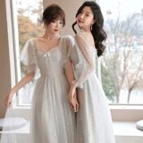 Зимнее платье подружки невесты, длинное вечернее платье, зимняя юбка, длина макси, простой крой