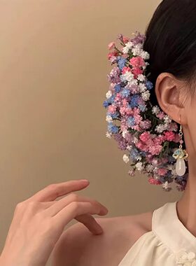 刘亦菲同款满天星花朵发夹发簪