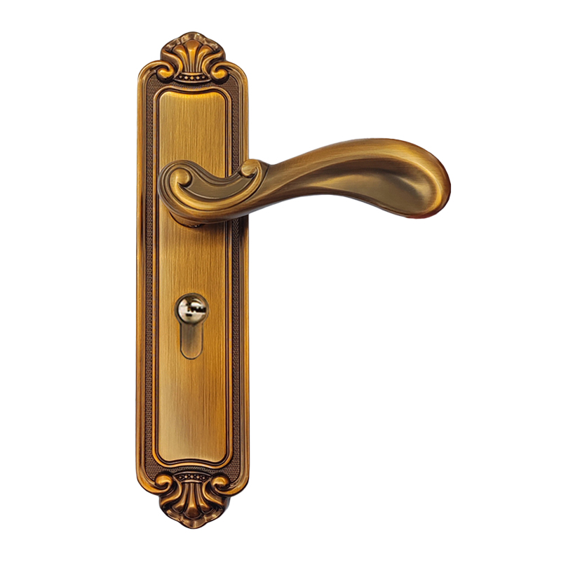 房间门静音锁欧式黄古铜磁吸锁具实木门锁家用卧室门锁套装门把手-图3