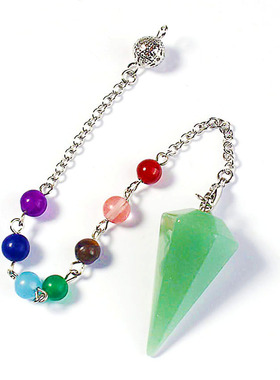 天然水晶灵摆七彩玛瑙圆珠平衡链紫绿东陵虎眼石吊坠消磁柱收纳袋