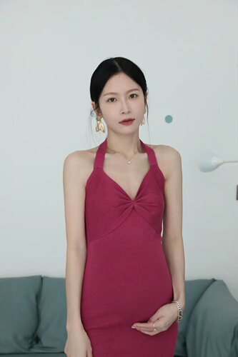 【清仓】孕妇夏季休闲宽松显瘦连衣裙小个子减龄短袖连衣裙 - 图0