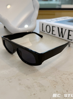 欧美新款复古红色墨镜女潮辣妹度假防紫外线街拍太阳眼镜男配近视