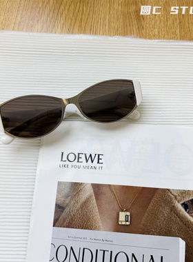 美式复古猫眼太阳镜女时尚金属感