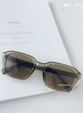韩版方框高级感墨镜可配近视