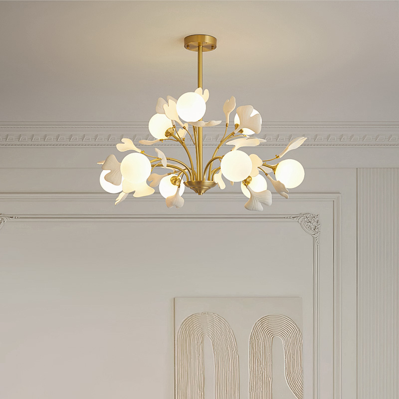 法式轻奢奶油风客厅吊灯中古vintage主卧室灯复古包豪斯陶瓷灯具 - 图1