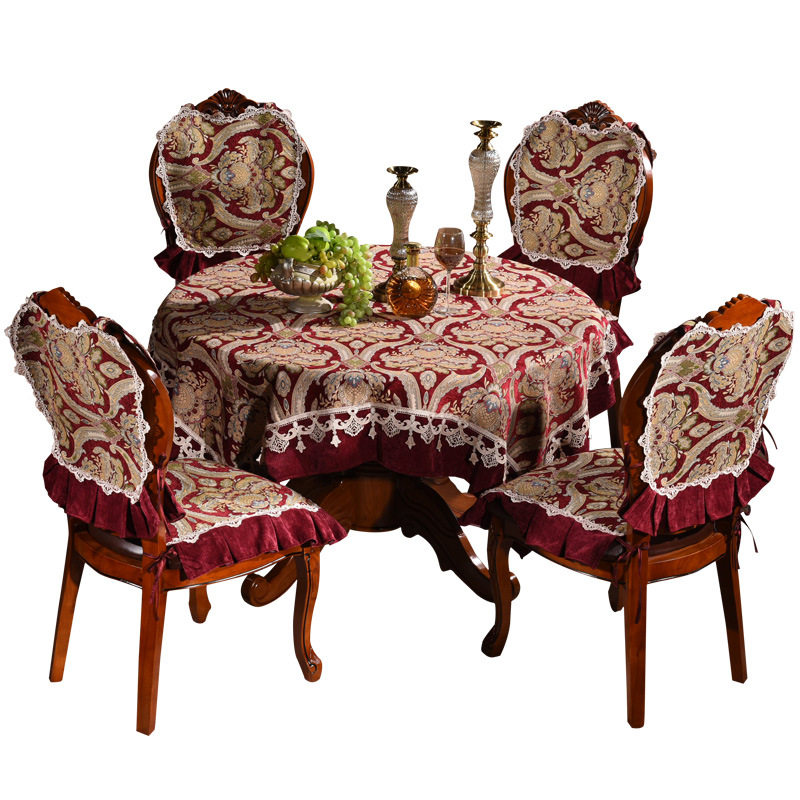 欧式中式餐椅套复古典 雪尼尔餐桌布艺椅坐垫桌旗椅子垫巾桌布罩,淘宝优惠券,粉丝福利购,淘宝优惠卷