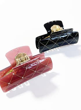 盘发抓夹醋酸欧美镶钻