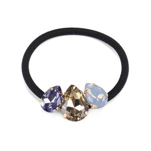 韩国东大门气质水钻头绳亚历山大水滴马尾发圈2021年新款网红皮筋