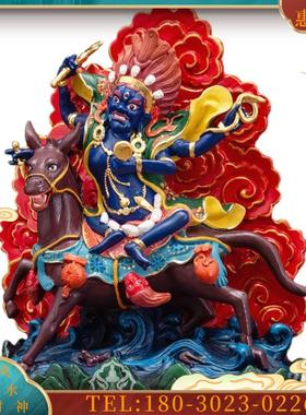 2寸纯铜彩绘鎏金吉祥天母吉祥天女财富女神神像佛像密宗