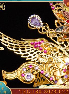 帽子神像凤冠观音九尾黑老太花冠佛像小配件配饰装饰品