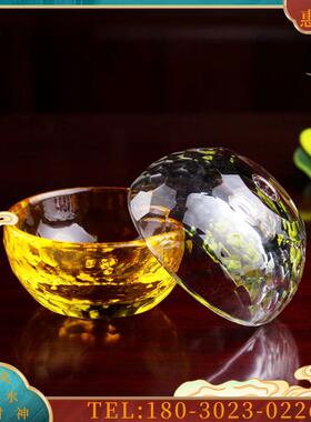 七彩佛前供斋碗水晶供佛碗家用供素菜碗密宗供水杯供佛杯【议价】