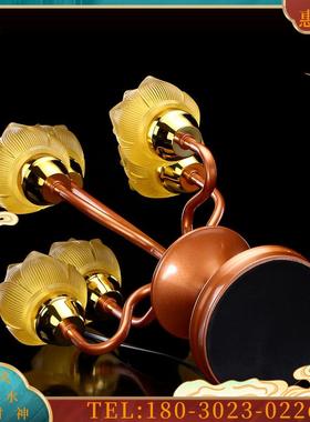 水琉璃佛前七彩供佛莲花灯佛供灯家用LED长明灯七星供灯