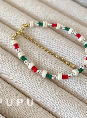 圣诞手链米珠原创设计日韩男女