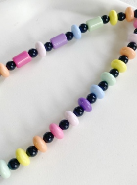 手工串珠原创情侣糖果色