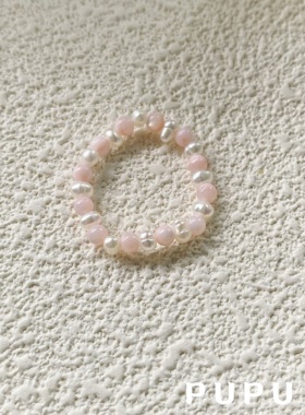 珍珠戒指指环珍珠原创手工