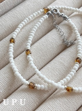 夏日简约原创手工串珠项链PUPU