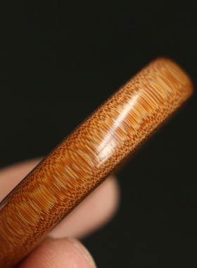 精品纯手工制作天然满鱼籽纹老玉竹平安扣竹雕把件竹制挂件平安牌