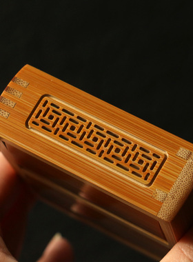 纯手工制作双室玉竹金钟竹蛉虫盒