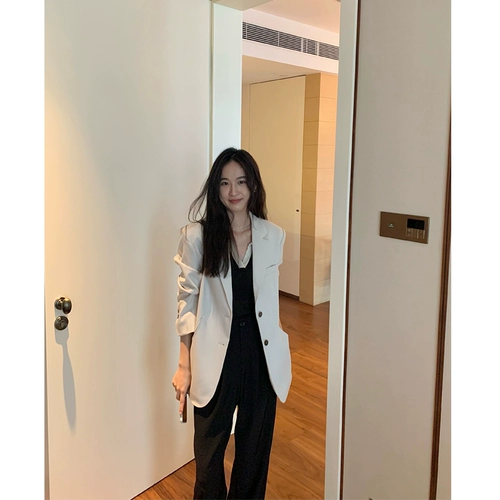 Весенний пиджак классического кроя для отдыха, городской стиль, в корейском стиле