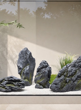 仿真玻璃钢假山石庭院造景摆件