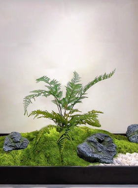 玻璃钢青龙石仿真假石头绿植造景