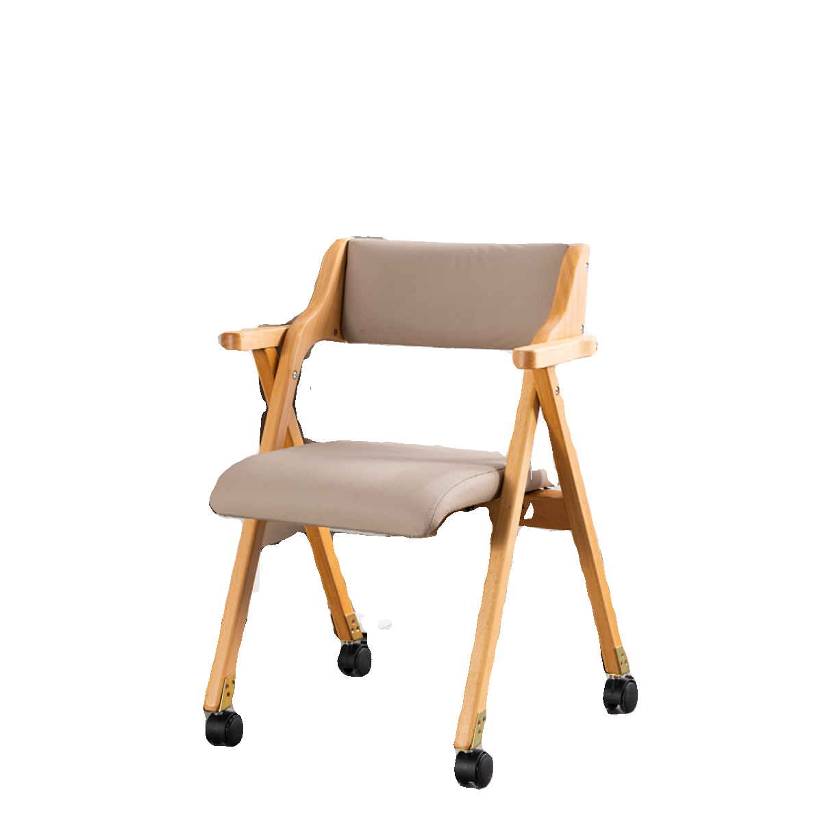 实木榉木折叠椅办公休闲娱乐聚会餐厅加滑轮现代简约北欧,淘宝优惠券,粉丝福利购,淘宝优惠卷