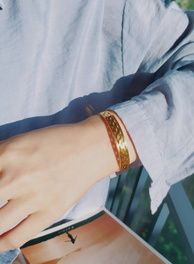 HuoTing冷淡风情侣钛钢保色项圈