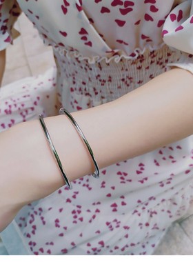 光面包金钛钢光面钛钢手环网红