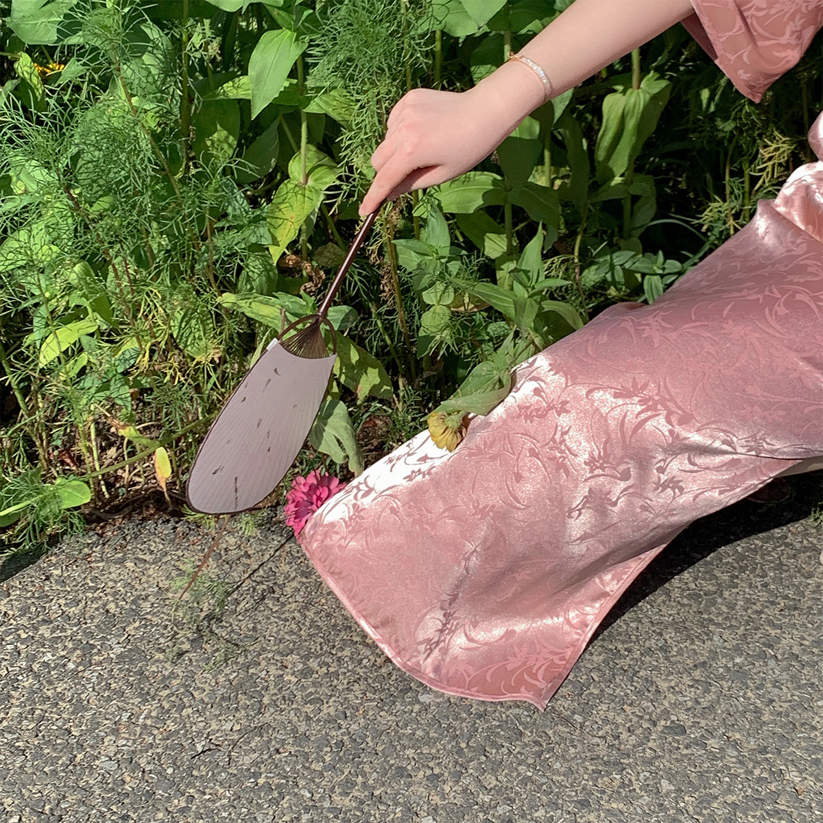 麓津自制《藕花》复古长袖改良版年轻款宽松套头秋季旗袍女连衣裙