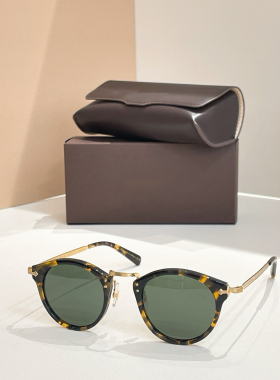 OP复古手工纯钛男士防晒墨镜