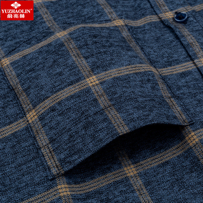 俞兆林男士长袖2020春秋款爸爸衬衫 瑞飞服饰衬衫