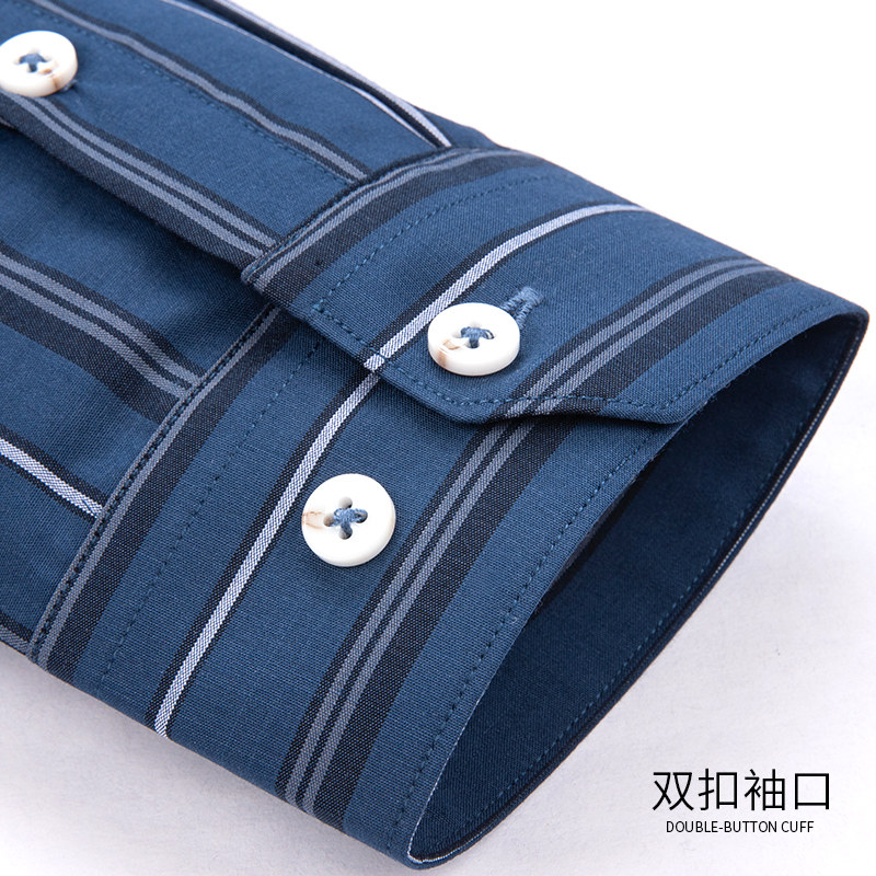 俞兆林竹纤维条纹长袖男中年衬衫 瑞飞服饰衬衫