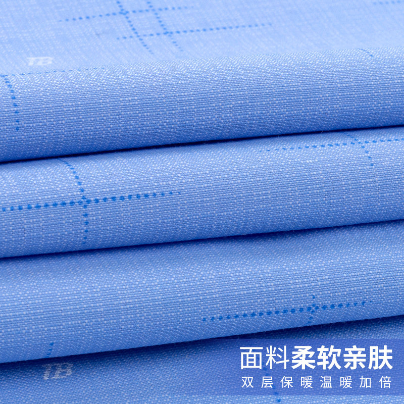 俞兆林2020蓝色加绒加厚中青年衬衫 瑞飞服饰衬衫