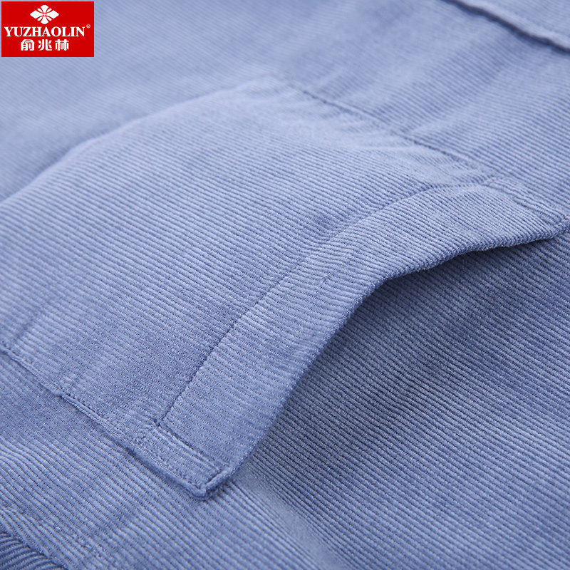 俞兆林纯棉长袖商务休闲灯芯绒衬衫 瑞飞服饰衬衫