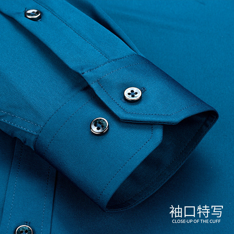 俞兆林加绒加厚纯色商务长袖衬衫 瑞飞服饰衬衫