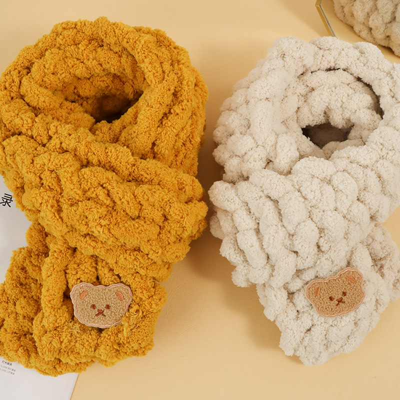 手指围巾粗毛线diy编织材料包猫尾巴线超粗冰岛毛手工自制送女友 - 图2