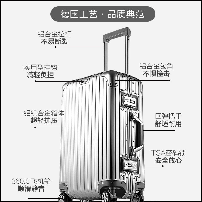 德国品牌世界地理男女20寸拉杆箱子 旺泰箱包旅行箱