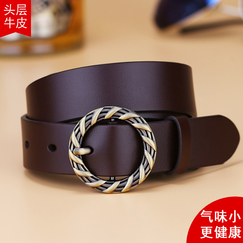 Korean style casual all-match leather belt for women 2025 new style