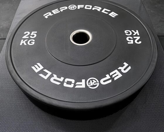 REPFORCE barbell plates black full rubber barbell plates