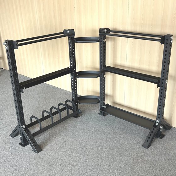 Corner storage rack barbell plate rack kettlebell rack
