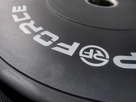 REPFORCE barbell plates black full rubber barbell plates